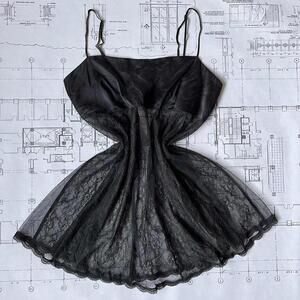 Y2K Victoria’s S ecret silk black babydoll